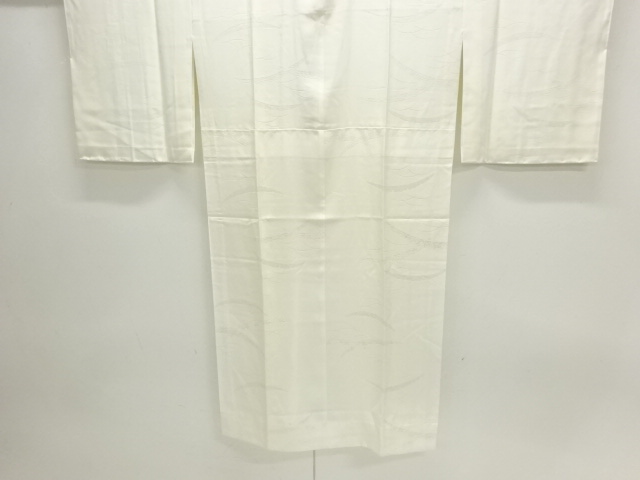 JAPANESE KIMONO / HITOE JUBAN / SILK / WOVEN SNOWFLAKE & FLOWERS